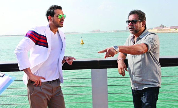 John Abraham with Director Anees John Abraham with Director Anees